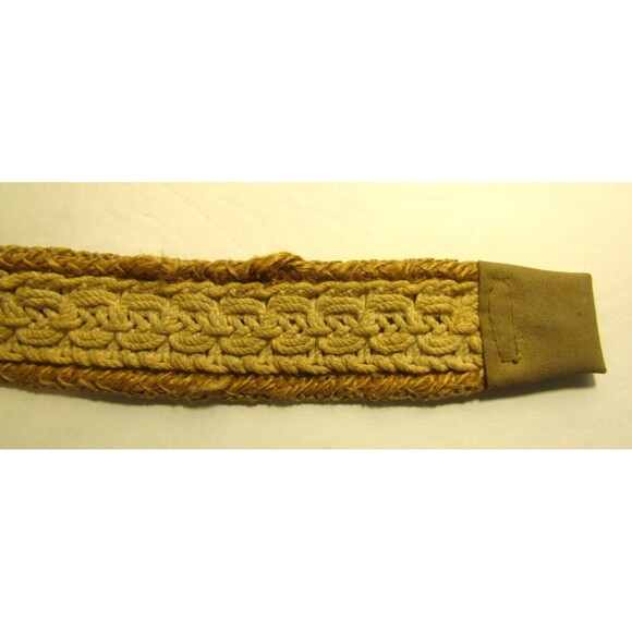 Salvatori Macrame Belt Vintage Braided Two Tone Brass Buckle #9965 Size 32 - Picture 5 of 7